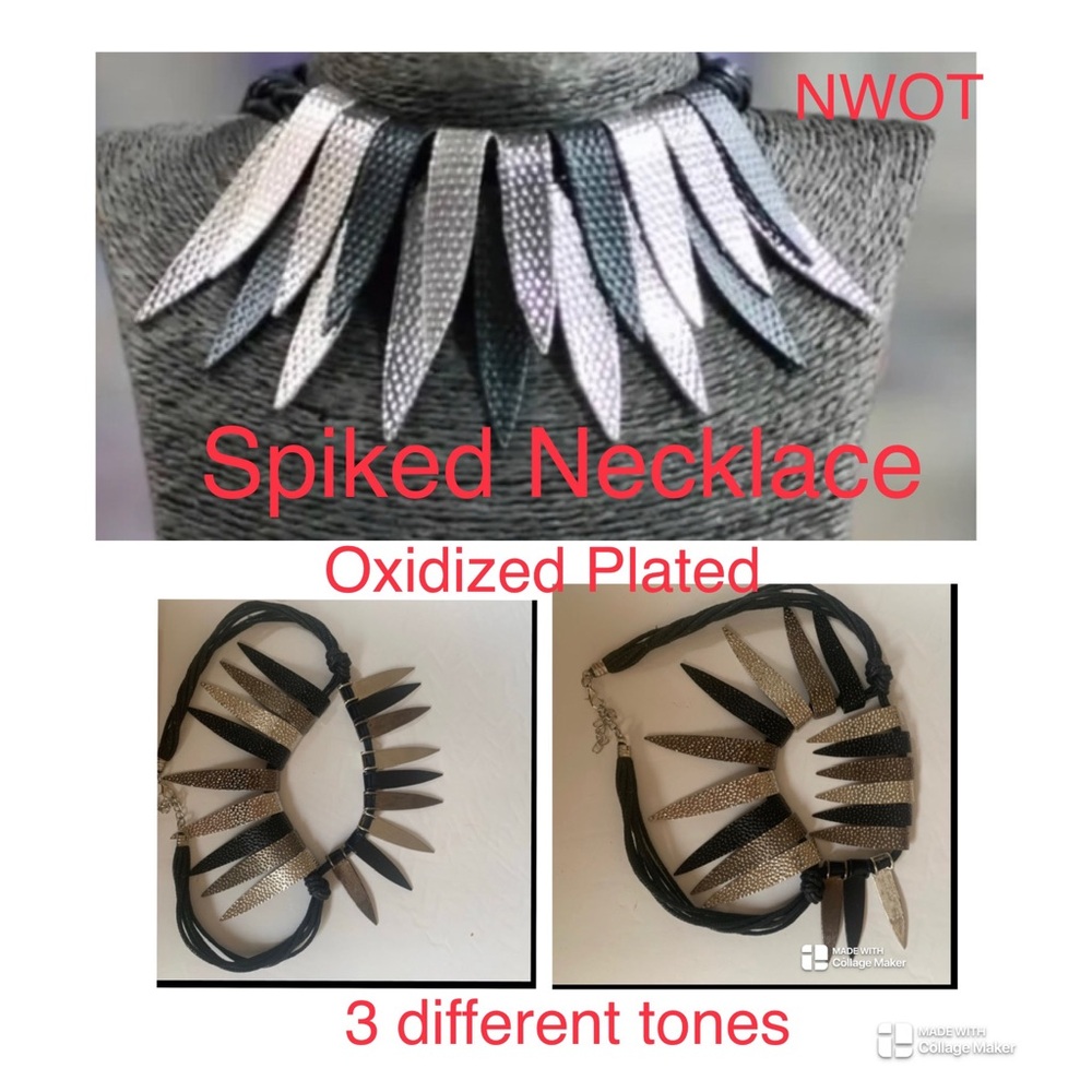 necklace oxidized metal, lightweight, NWOT